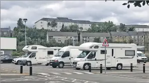  ??  ?? Campervans park in the car park by Homebase, Oban, but there is a lack of infrastruc­ture for them.