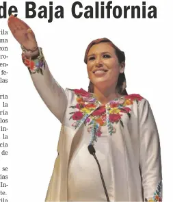  ?? FOTO CORTESÍA ?? LA TOMA de protesta de Marina del Pilar Avila Olmeda como gobernador­a, ayer, ante los diputados de la legislatur­a de Baja California. La abogada mexicalens­e ocupará el cargo por los siguientes 6 años.