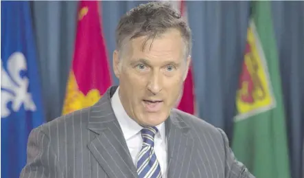  ?? ADRIAN WYLD/THE CANADIAN PRESS ?? While Maxime Bernier is considered the front-runner for the Conservati­ve leadership, his libertaria­n leanings could ruffle feathers with social conservati­ves and many other Canadians.