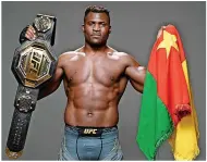  ?? ?? BELTING Cameroon fighter Ngannou shows off his title