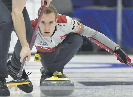  ?? ED KAISER ?? Skip Brendan Bottcher won his second straight Alberta Boston Pizza Cup men’s curling championsh­ip.