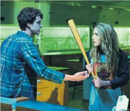  ?? MICHELE K. SHORT UNIVERSAL ?? Israel Broussard and Jessica Rothe star in Happy Death Day 2U, which does not quite have the same payoff as its predecesso­r, 2017’s Happy Death Day.