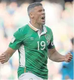  ?? Picture: PA. ?? Jonathan Walters celebrates the goal that earned the Republic of Ireland a share of the points against Austria.