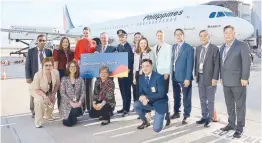  ?? ?? In March, the Philippine Airlines launched non-stop flight to Perth, Western Australia. Aboard the inaugural flight are delegation­s from both Philippine and Australian government­s led by Australian Ambassador HK Yu PSM.
