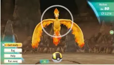  ??  ?? [Switch] Some Pokémon, like the legendary birds, may require besting in battle before catching.
