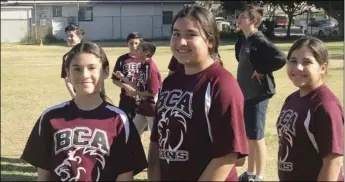  ?? GRANT COURTESY PHOTO JUDY ?? BCA students waiting to play volleyball with Sacred Heart.