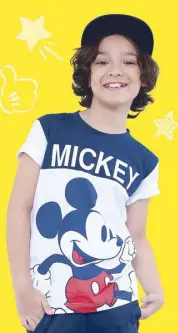  ??  ?? Kids would love to have this Mickey Mouse shirt.