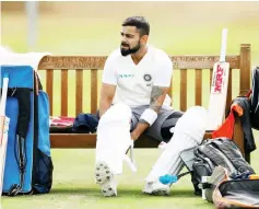  ?? — Reuters photo ?? India’s Virat Kohli during training.