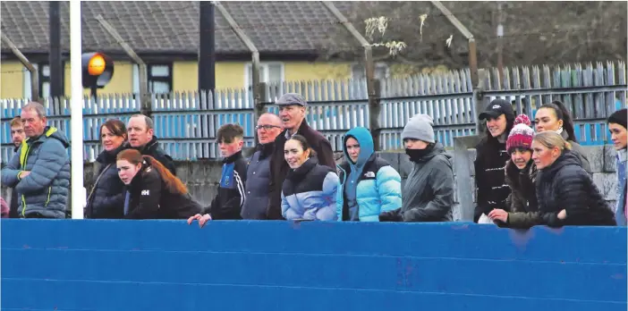  ?? ?? Supporters in MacSharry Parking watching on last Saturday as Glenview Stars and Gurteen Celtic in Sligo Bay Lobsters Women’s Cup final.
week. Thanks to everyone for their support.
50/50 split. Support is greatly appreciate­d