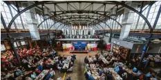  ?? Foto: Klaus Rainer Krieger ?? Natascha Kohnen kam zum Wahlkampfa­uftritt in die Kälberhall­e auf dem Schlachtho­fareal.