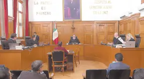  ?? ?? l Sesión de la Primera Sala de la Suprema Corte de Justicia de la Nación.