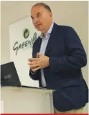  ??  ?? GreenPak’s president Mr Victor Galea addressing the shareholde­rs