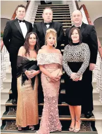  ?? Franco Sanna ?? Mayoress Sara Britcliffe (front) and Coun Tony Dobson (top right) with fellow guests at the charity ball
