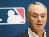  ?? AP FILE ?? Baseball Commission­er Rob Manfred said Thursday he’s confident there was no collusion between the Yankees and Mets regarding free agent slugger Aaron Judge.