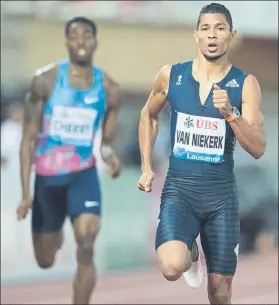  ?? FOTO: EFE ?? Wayde van Niekerk batió la plusmarca de esta reunión de Michael Johnson en 1996