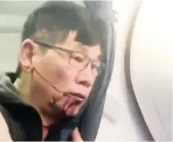  ??  ?? PR DISASTER: Users across Chinese social media expressed their anger and called for a boycott over a viral video of an Asian doctor being forcibly removed from a United Airlines flight this week.