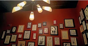 ?? STEPHEN HEARD/ STUFF ?? The walls feature selfportra­its sketched by Pixar artists.