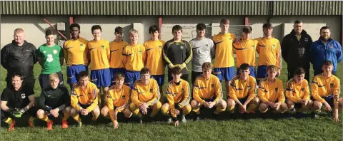  ??  ?? Wicklow under-18s, who drew with the NDSL.