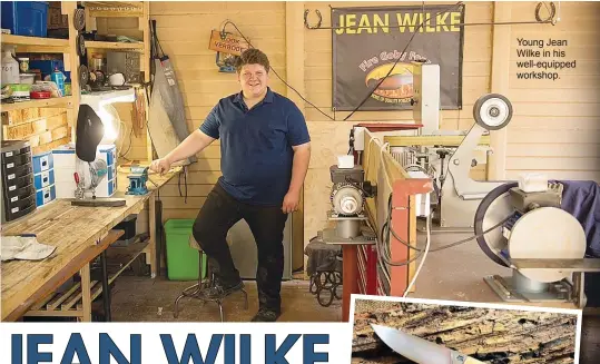  ??  ?? Young Jean Wilke in his well-equipped workshop.