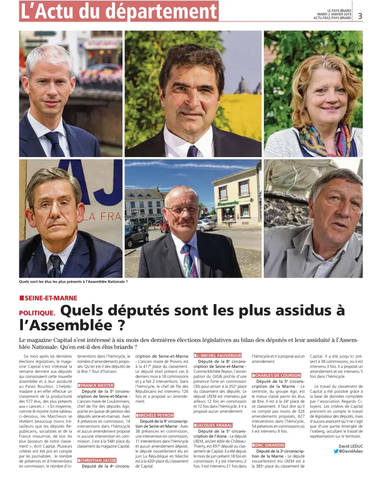  ??  ?? Quels sont les élus les plus présents à l’Assemblée Nationale ?