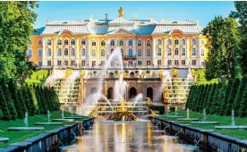  ?? ?? THE RUSSIAN VERSAILLES: The Peterhof Palace outside St Petersburg