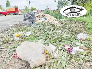  ?? Picture: SOPHIE RALULU ?? Rubbish dumped on the roadside near Muanikoso settlement in Naisnu needs to be cleared.