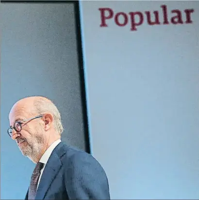  ?? JUAN MEDINA / REUTERS ?? Emilio Saracho, expresiden­t de Banco Popular