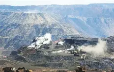  ?? PTI ?? A view of the Rajapur coal mines at Jharia in Jharkhand state. Coal accounts for nearly 70 per cent of the country’s electricit­y generation.