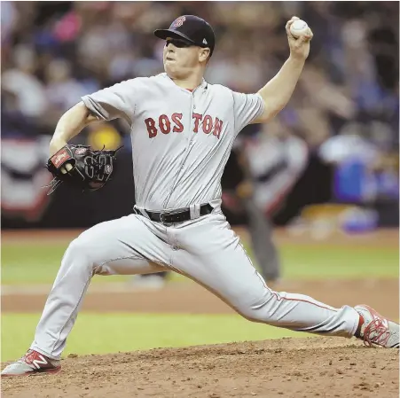  ?? GETTY IMAGES FILE PHOTO ?? ONE TO REMEMBER: Bobby Poyner, a surprise member of the Red Sox to start the season and the bullpen’s only lefty, made his debut in the seventh inning last night against the Rays.