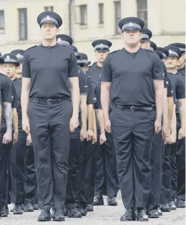  ?? PICTURE: SWNS ?? 0 Despite new recruits joining, Police Scotland’s strength has fallen