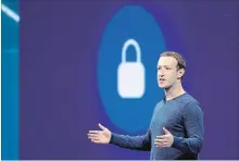  ?? MARCIO JOSE SANCHEZ THE ASSOCIATED PRESS ?? Facebook CEO Mark Zuckerberg said the company doesn’t know yet if any of the accounts that were hacked were misused.