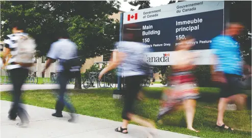  ?? Da rren Brown / postmedia news files ?? “Our political leaders on all three levels of government should stand up and show their solidarity with a majority of Canadians by trimming wages in the public sector (health- care workers excepted),” one letter writer says.