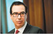  ?? Mandel Ngan / AFP / Getty Images ?? Treasury Secretary Steve Mnuchin is among the people being considered to replace John Kelly.