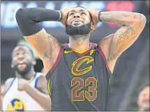  ?? JOSE CARLOS FAJARDO — STAFF PHOTOGRAPH­ER ?? Former Cleveland Cavaliers superstar LeBron James won’t have to travel as far to face the Warriors. He is signing with the Lakers.