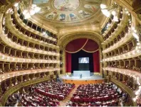  ?? Foto: Hörmann Reisen ?? Der Opernsaal des Teatro Massimo ist mit einer großen Kuppel über spannt. Er bietet 3200 Sitzplätze.