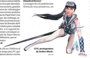  ?? ?? EVE, protagonis­ta de Stellar Blade.