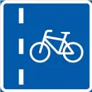  ??  ?? Cykelfält markeras så här.