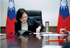  ??  ?? TWO-FACED CHINA POLICY? Cheng, the mayor of Taoyauan, Taiwan, says a Trump representa­tive visited her and said the company was looking to build a hotel near her airport.