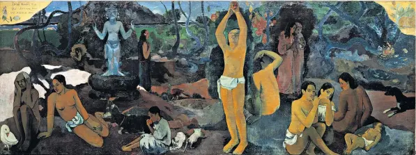  ??  ?? Base passions: unable to afford canvas, Gauguin painted his masterwork on local sackcloth