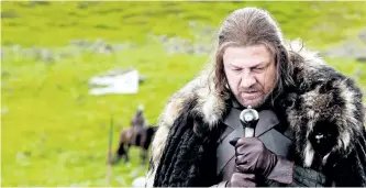  ?? SUPPLIED PHOTO ?? Sean Bean is seen as Ned Stark in an episode of Game of Thrones. The show is amazing in its consistent capacity to scandalize.