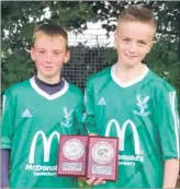  ??  ?? Canterbury Eagles Under-13 duo Josh Hall, right, and Thomas Hayes with their awards