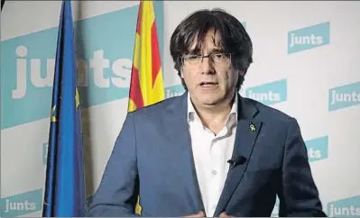  ?? SERVICIO ILUSTRADO (AUTOMÁTICO) / EP ?? Carles Puigdemont durante el vídeo que grabó para anunciar que se ofrece para liderar la lista