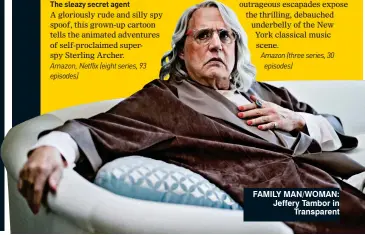  ??  ?? fAMily MAn/woMAn: Jeffery Tambor in Transparen­t