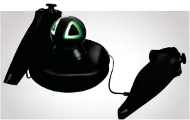  ??  ?? Razer’s Hydra, offering six degrees of freedom, has been discontinu­ed, but the tech is being used to demo VR