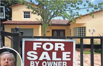  ??  ?? A home is for sale in Miami. Homeowners­hip is no longer the issue on the campaign trail it once was.
JOE RAEDLE, GETTY IMAGES