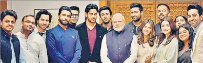  ??  ?? The actors and filmmakers with Prime Minister Narendra Modi