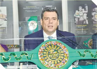 ?? / FOTO: CORTESÍA ALMA MONTIEL ?? Mauricio Sulaimán, presidente del CMB, destacó la labor que tendrá que hacer “Canelo” Álvarez ante su próximo rival.