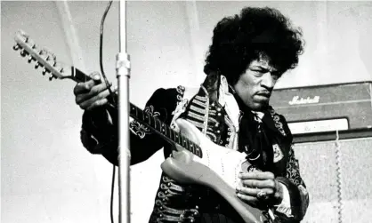  ??  ?? Jimi Hendrix performing in Stockholm in 1967. Photograph: TT NEWS AGENCY/AFP/Getty Images