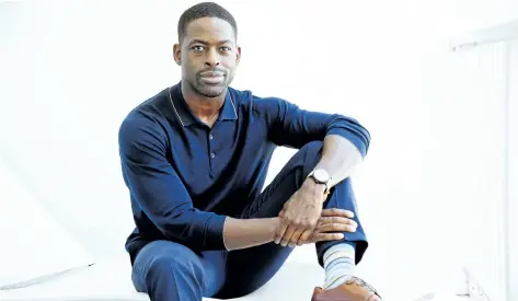  ?? CHRIS PIZZELLO/ INVISION FILES ?? Actor Sterling K. Brown, who stars in the NBC series This Is Us, poses for a portrait in Beverly Hills, Calif. Brown won a Golden Globe Award for best actor in a TV drama series for his role on the show. He is the first African American man to win in...