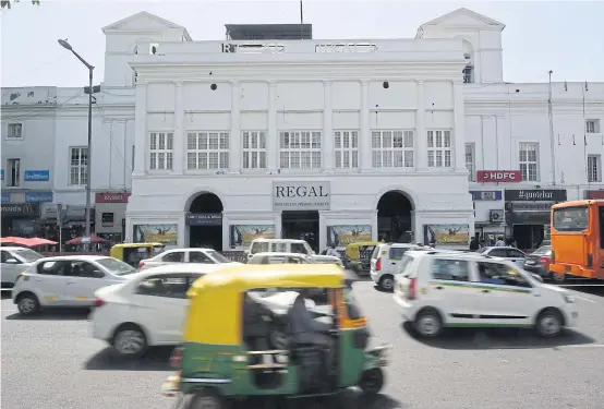  ?? AFP ?? An exterior view of the Regal cinema, an 84-year-old movie hall, in the heart of the Indian capital New Delhi.